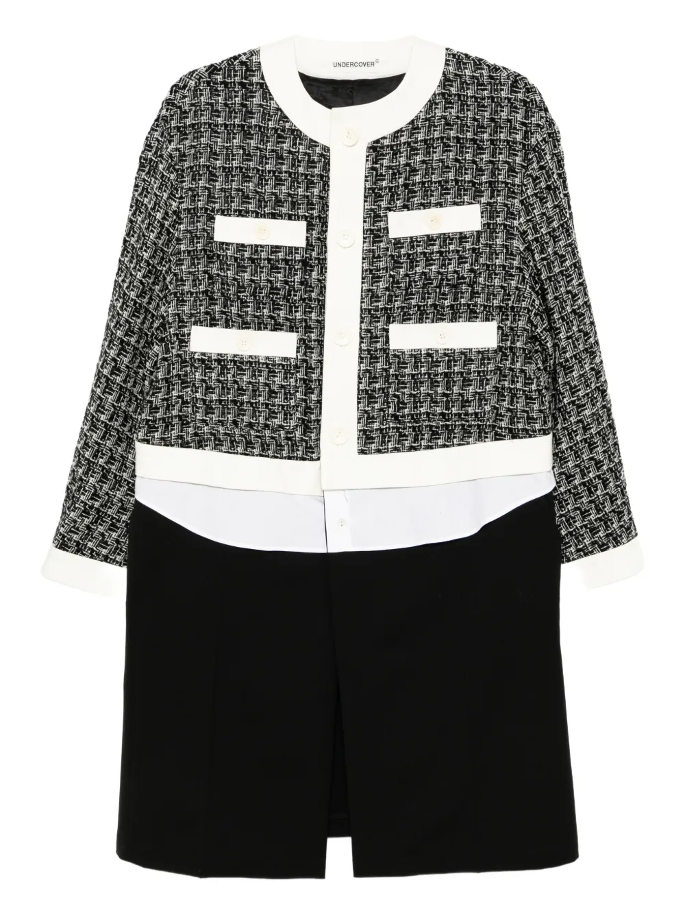 Undercover Cappotto in tweed - Nero