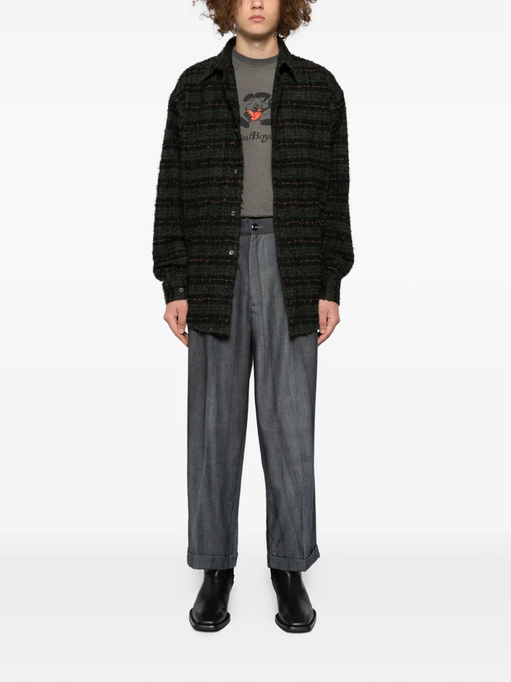 MASU Ruimvallend overhemd - Groen