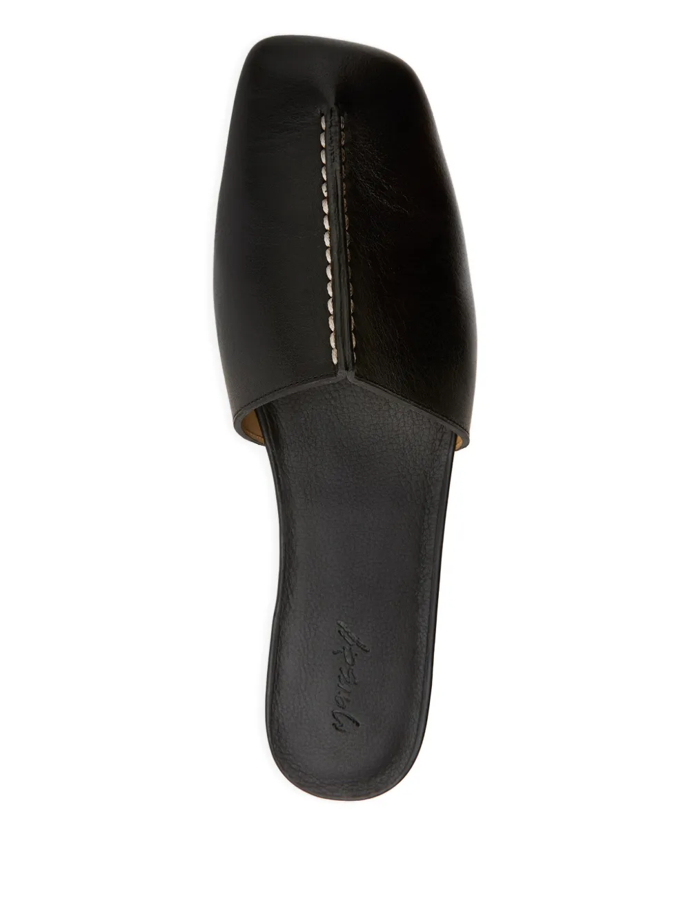 Marsèll Muiltjes met vierkante neus Zwart