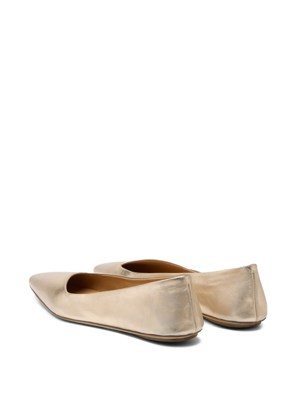 Marsèll Cazzuola ballerina's met puntige neus Goud