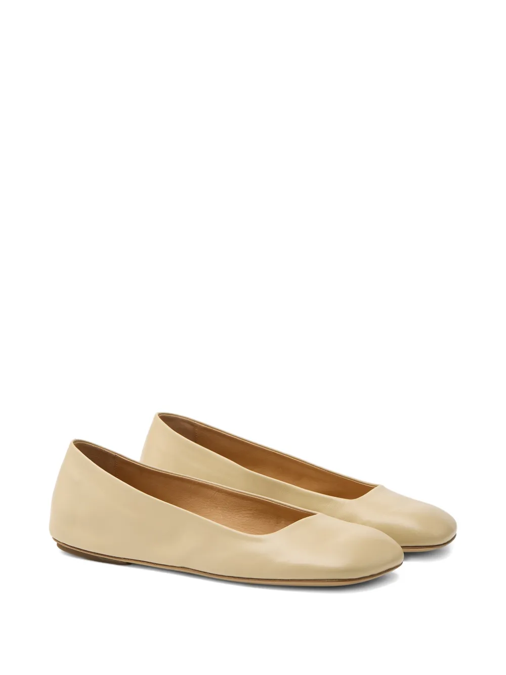 Marsèll Ballerina's met vierkante neus - Beige