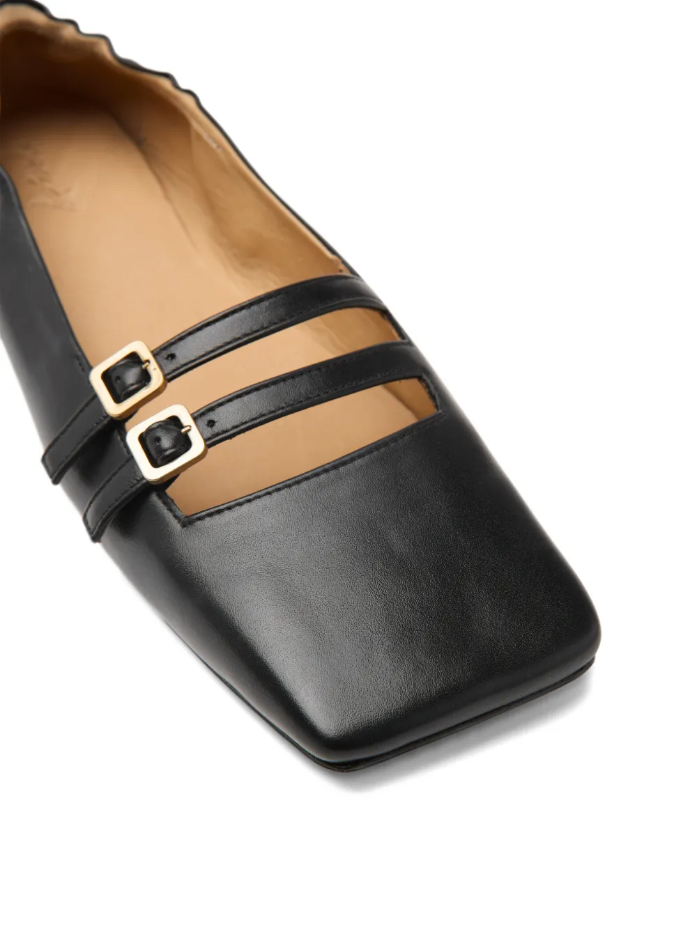 Marsèll Ballerina's met gespbandje Zwart