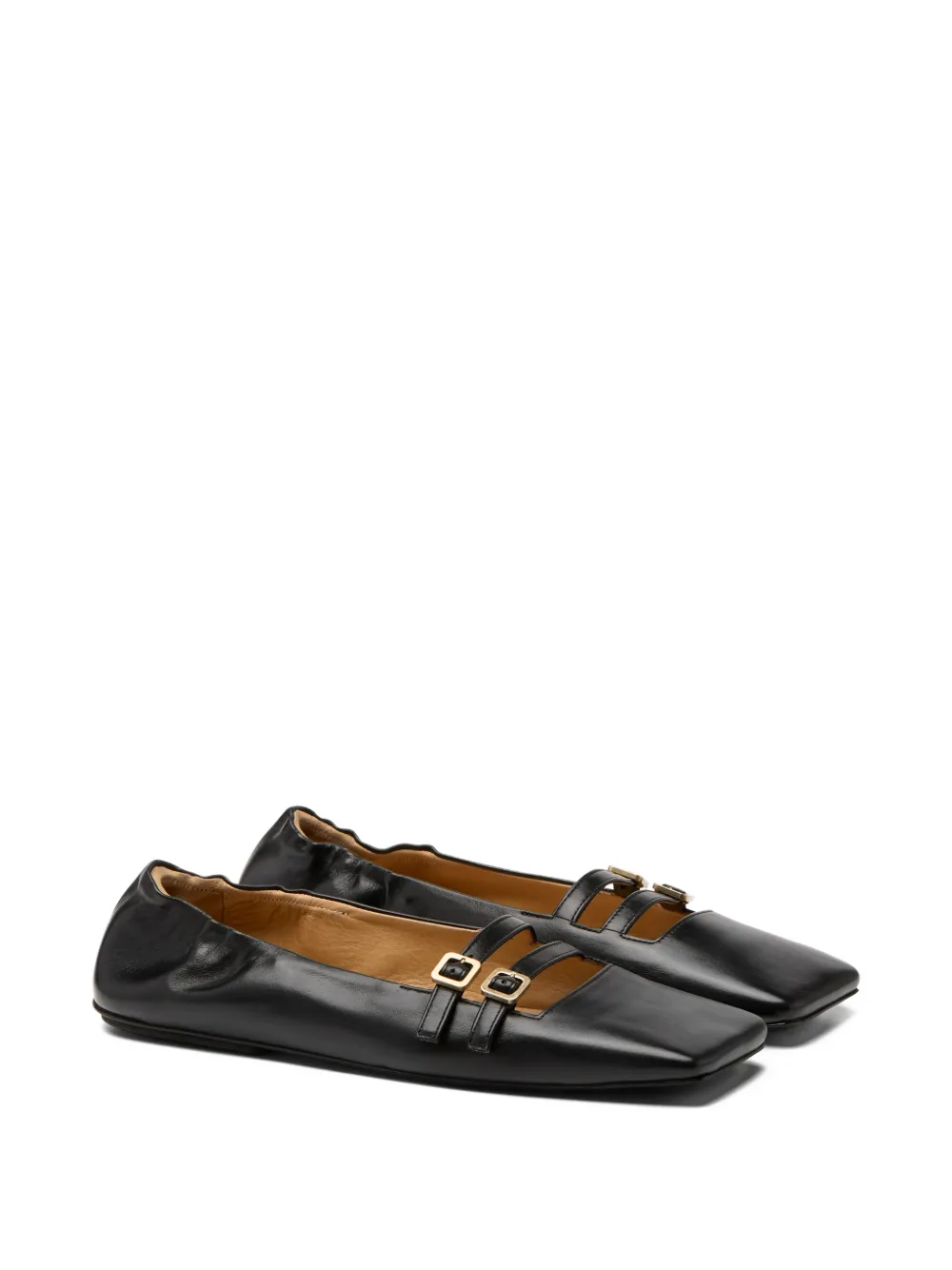 Marsèll Ballerina's met gespbandje Zwart