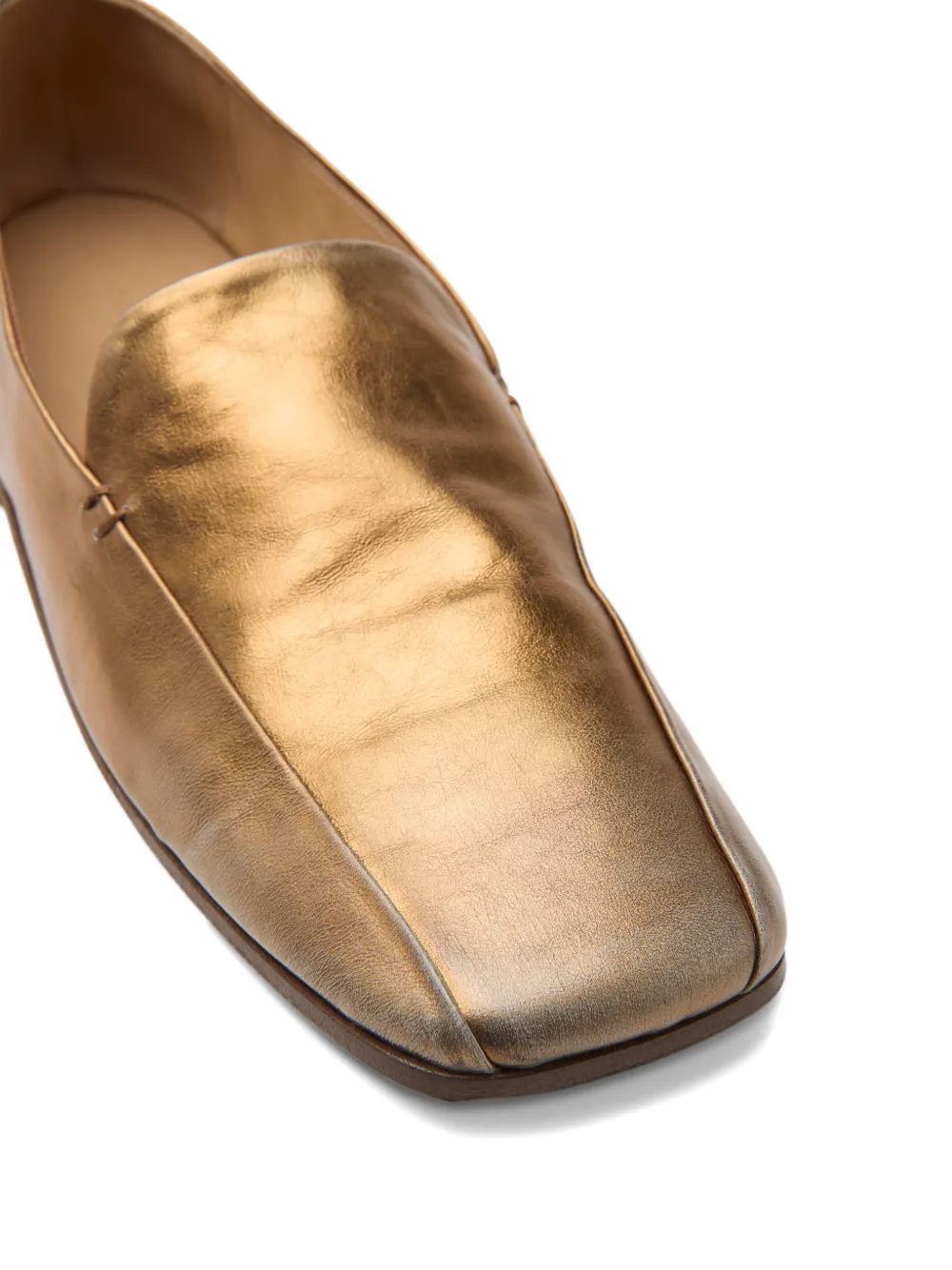 Marsèll Metallic loafers met vierkante neus Goud