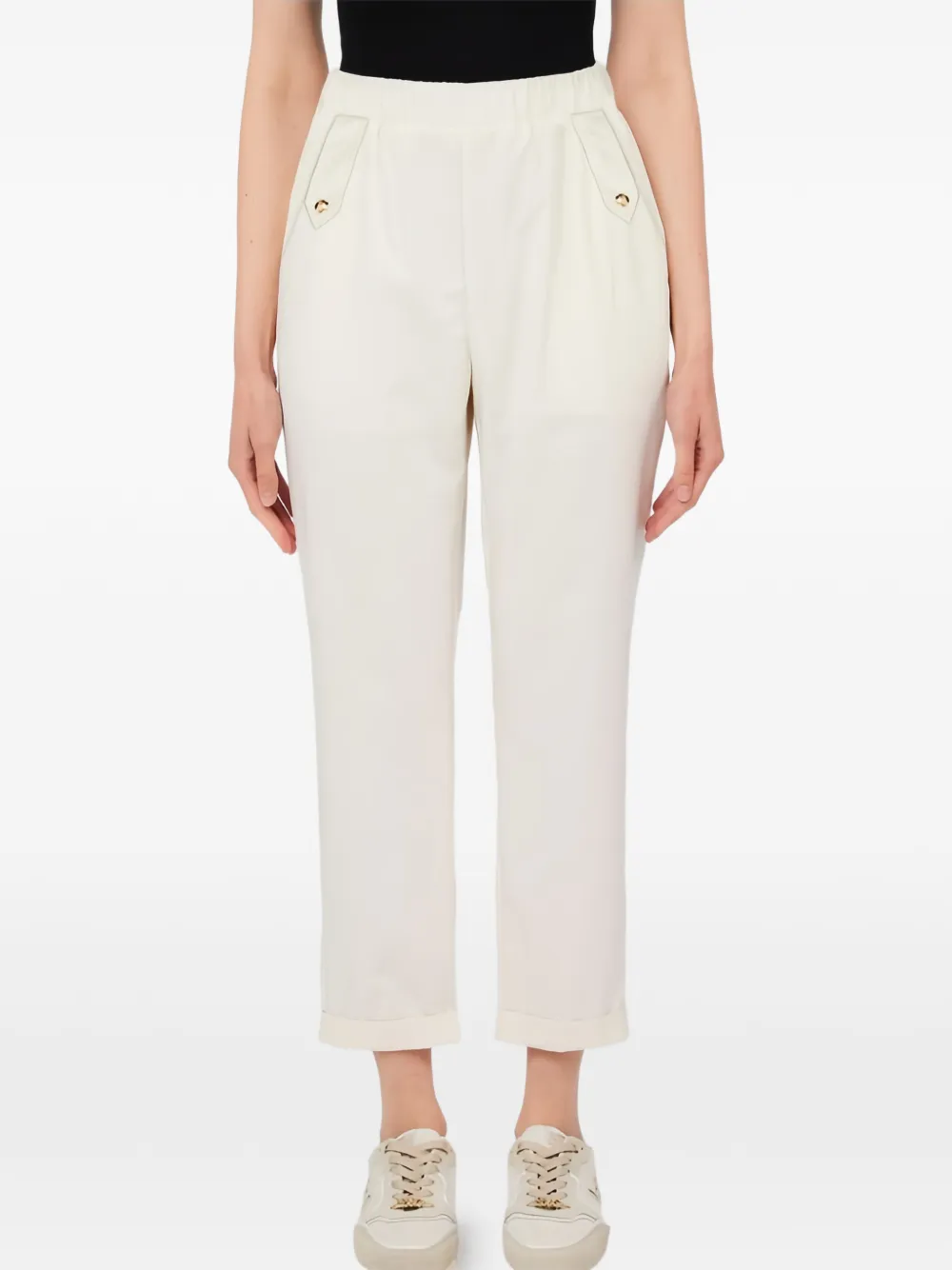 LIU JO cropped trousers - Bianco