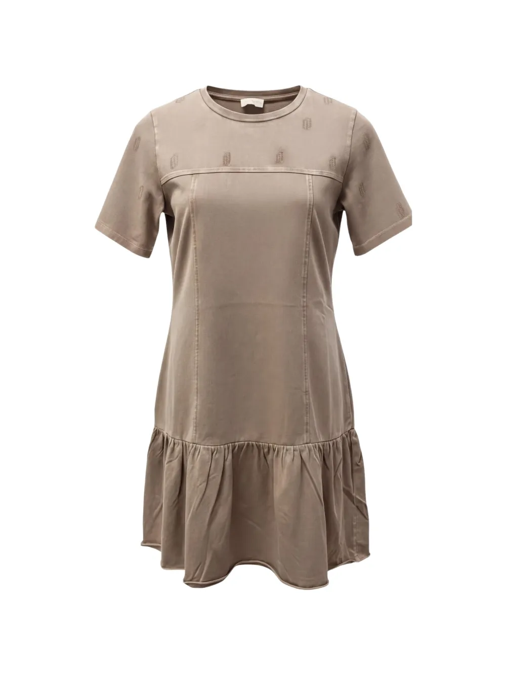 LIU JO ruffled mini dress - Toni neutri