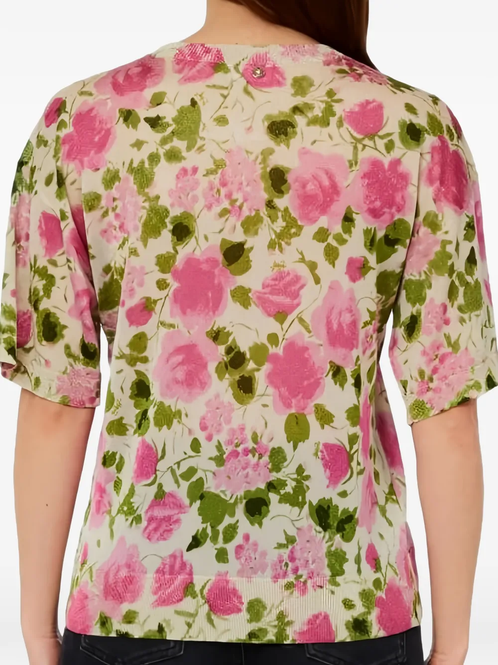  Liu Jo Floral Crew-neck Top - Neutrals 