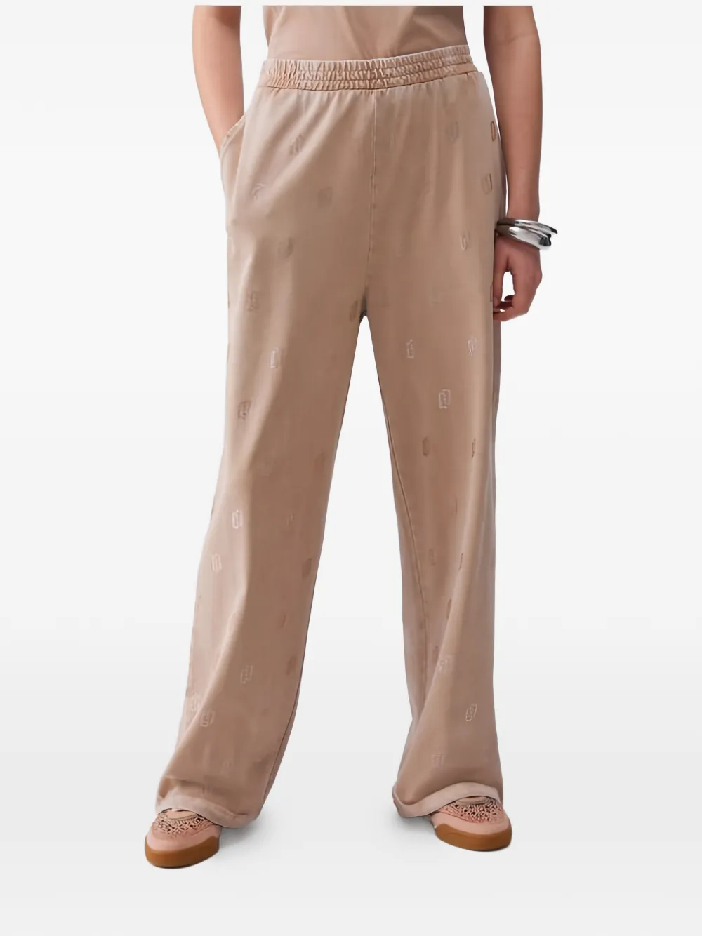 LIU JO logo trousers - Toni neutri