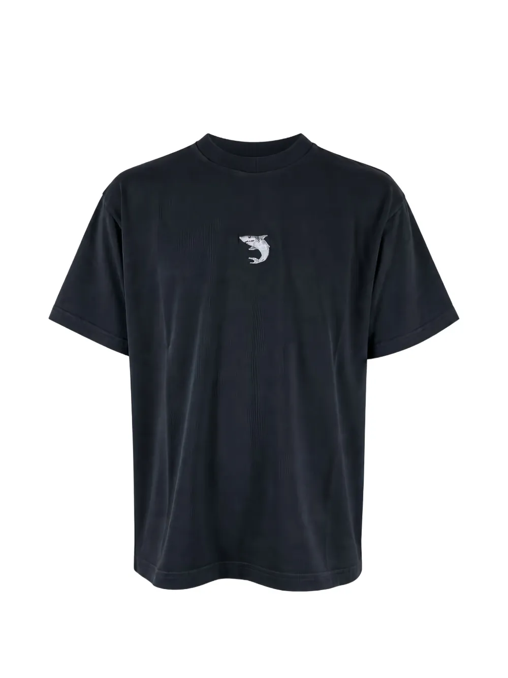 ALBERTO BRESCI shark-embroidered T-shirt - Nero