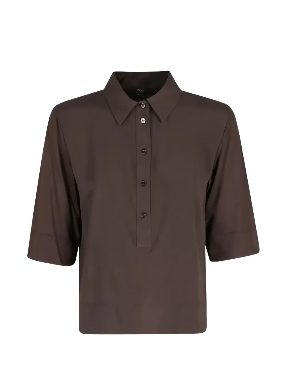 Seventy button-placket short-sleeve shirt - Braun