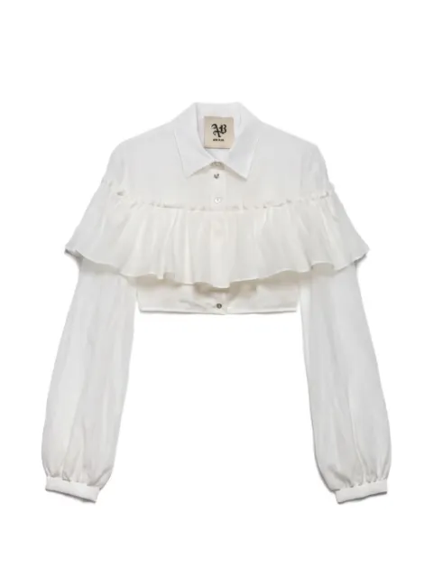 Aniye By ruffled cropped shirt