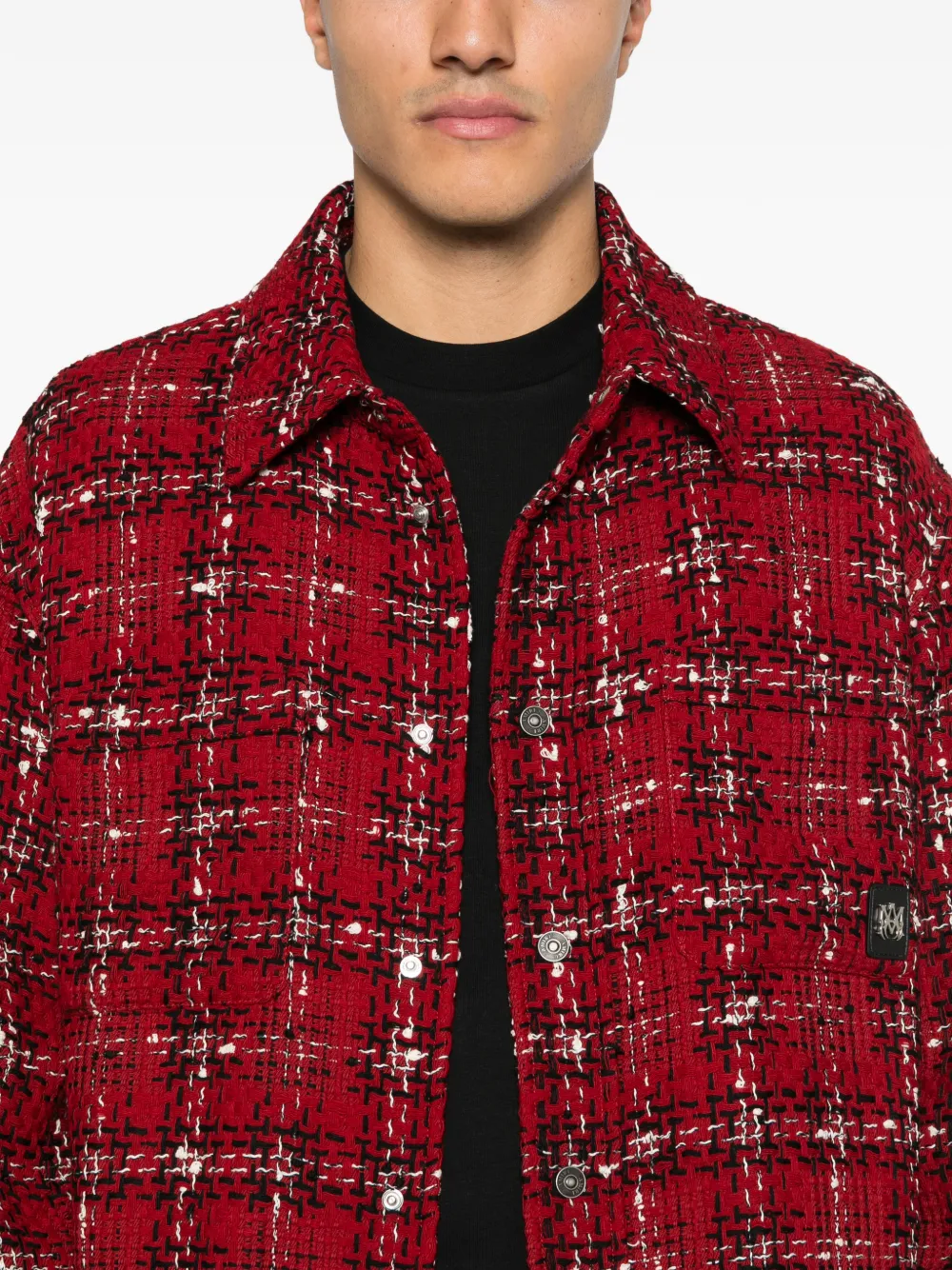 AMIRI フレイド チェックシャツ | レッド | FARFETCH JP