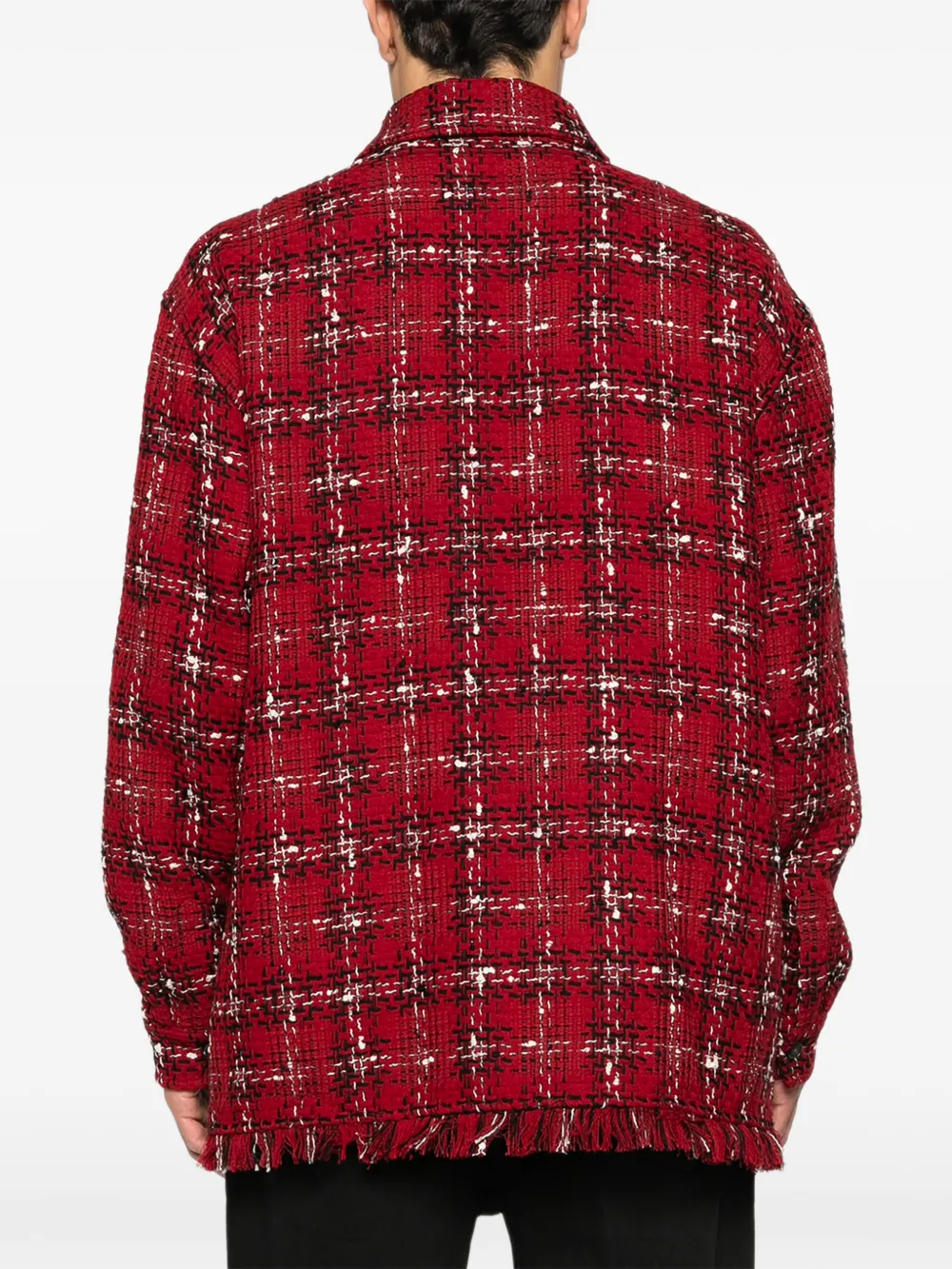 AMIRI フレイド チェックシャツ | レッド | FARFETCH JP