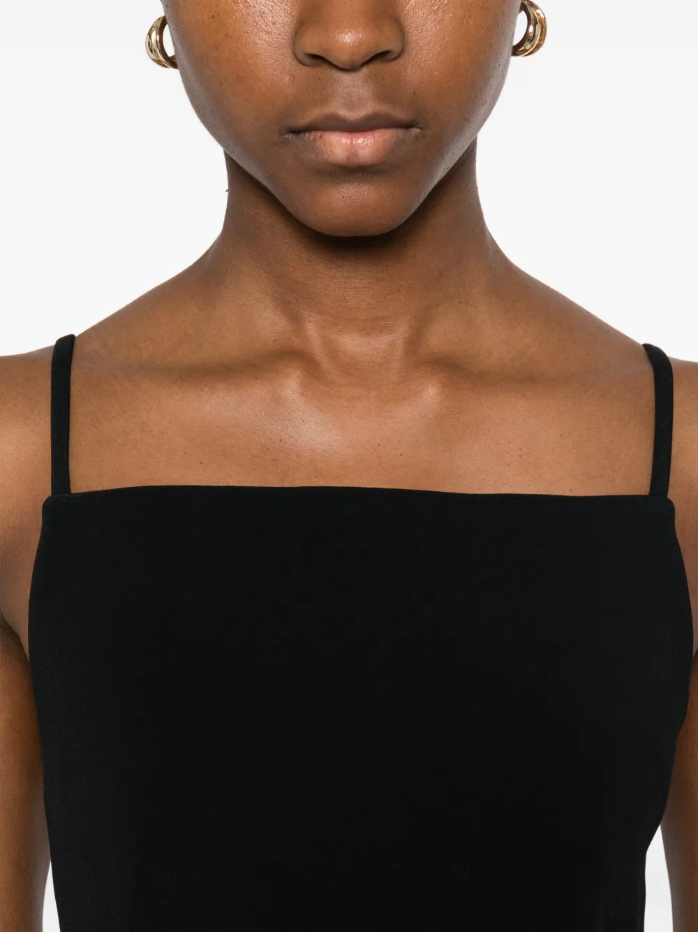 Givenchy Mini Dress Crepe Cady Square Neckline In Black