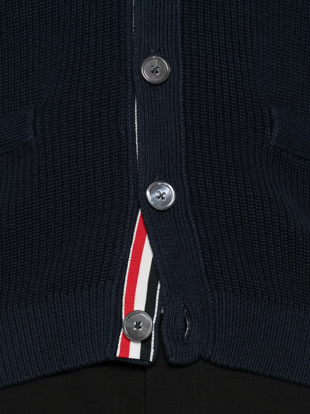 Thom Browne Vest met 4 strepen Blauw