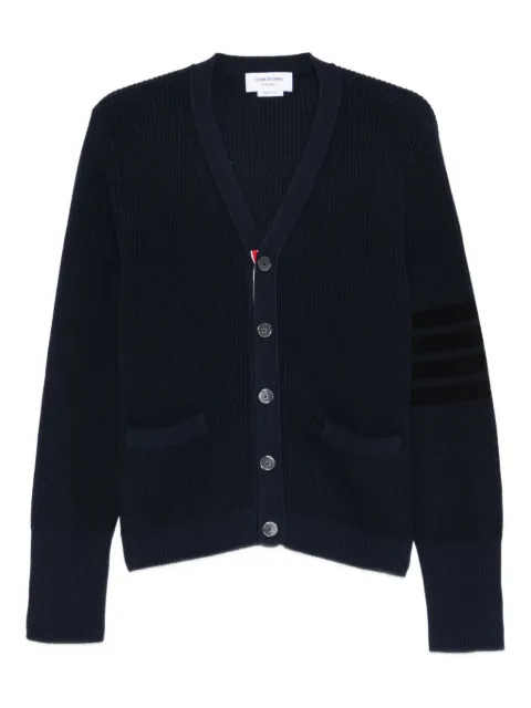 Thom Browne 4-Bar stripe blue cardigan
