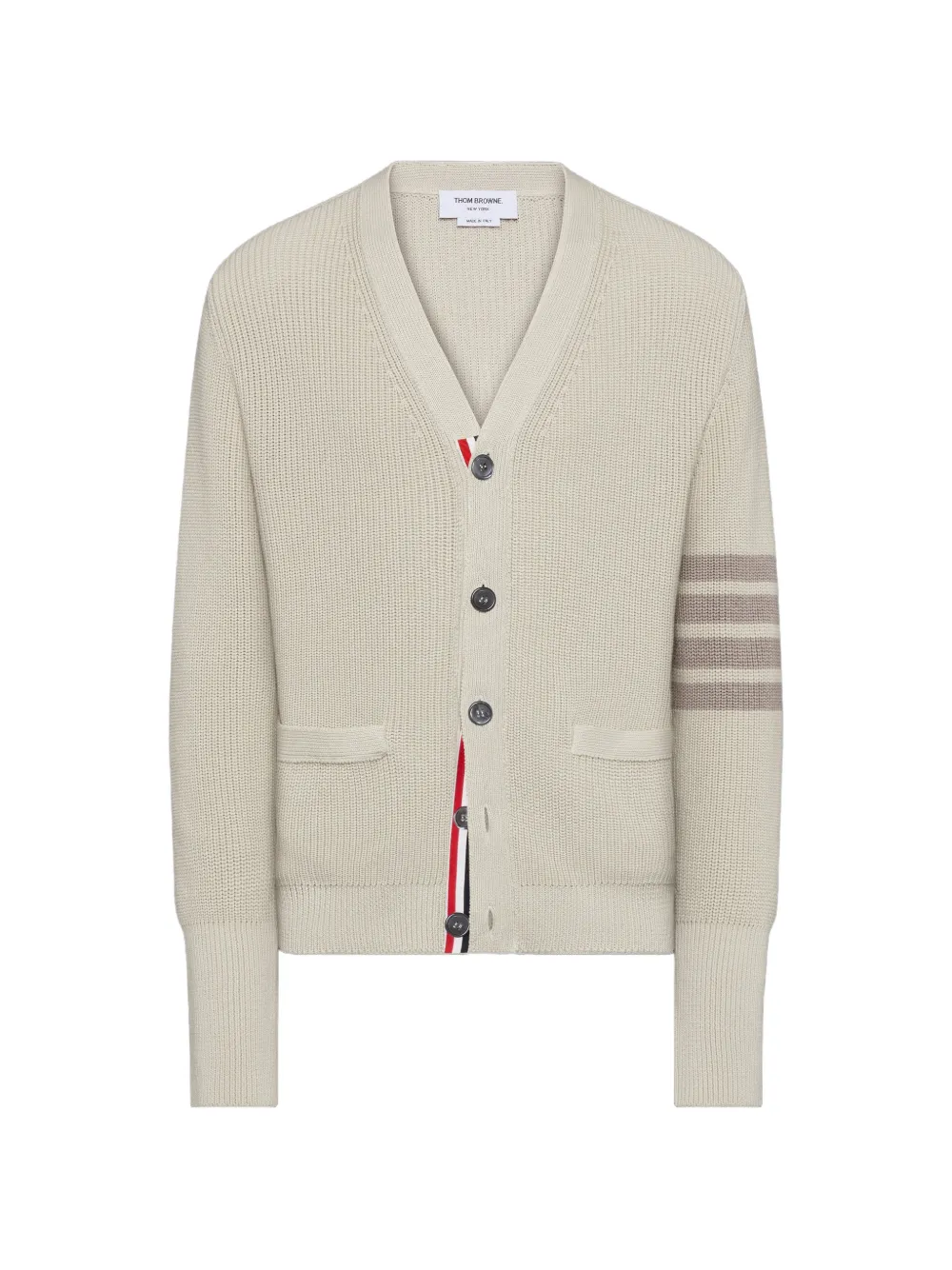 Thom Browne 4-Bar stripe blue cardigan