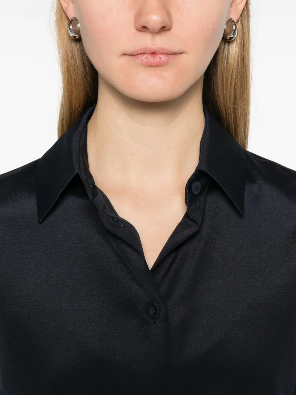 Max Mara Mapvoliera blouse met lange mouwen Blauw