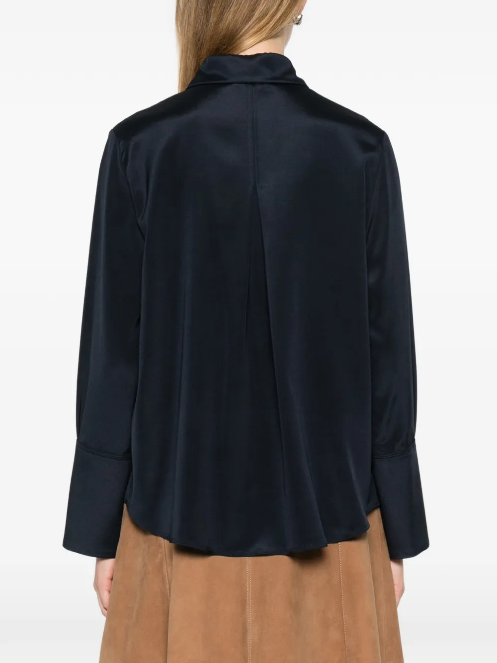 Max Mara Mapvoliera blouse met lange mouwen Blauw