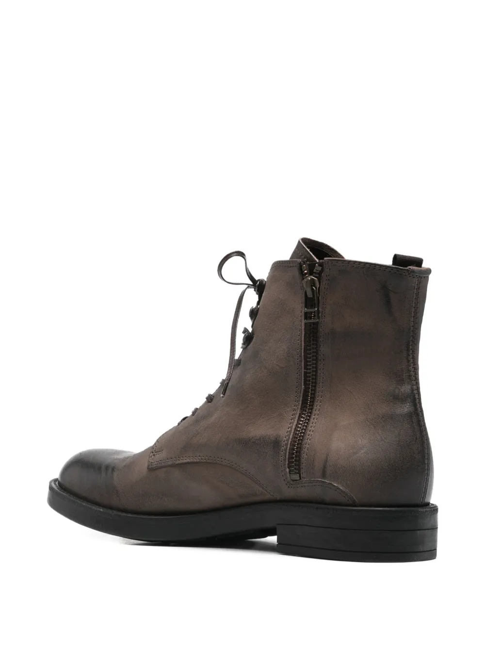 LeQarant zip leather boots Bruin