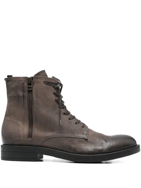 LeQarant zip leather boots