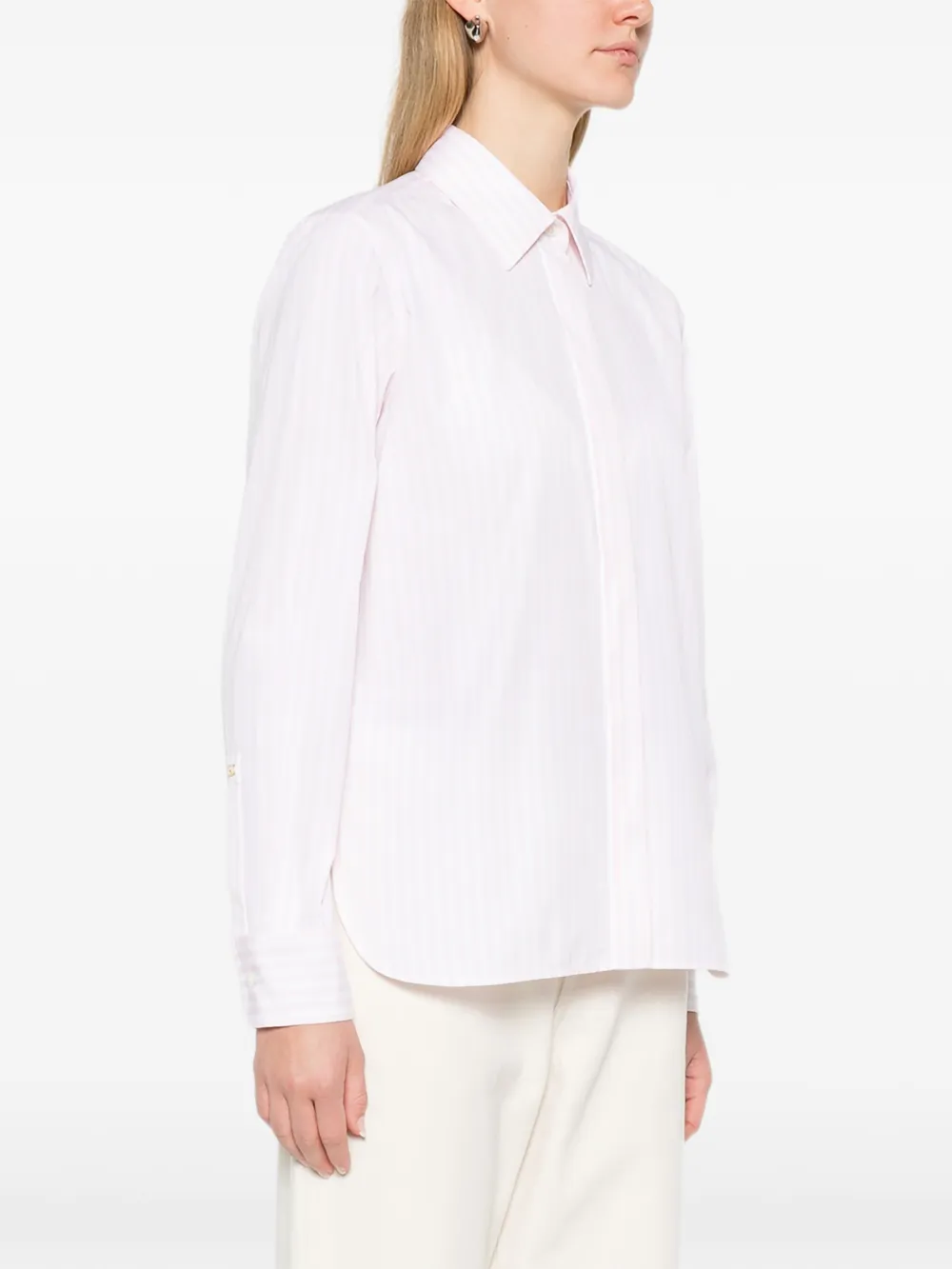 Max Mara Gestreept overhemd Roze