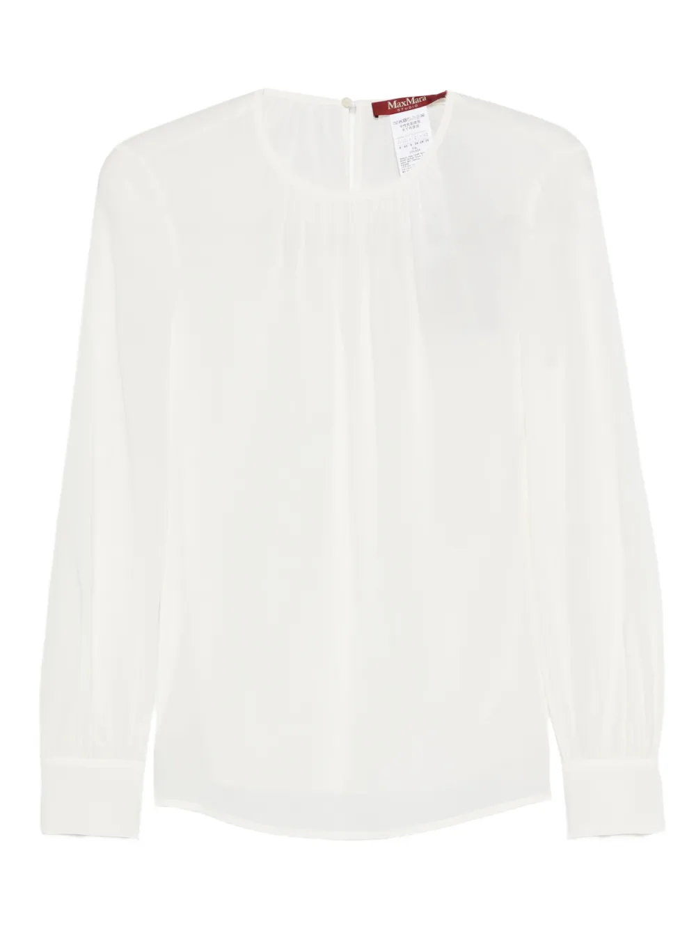 Max Mara Mstcolmo Long-sleeve Blouse In White
