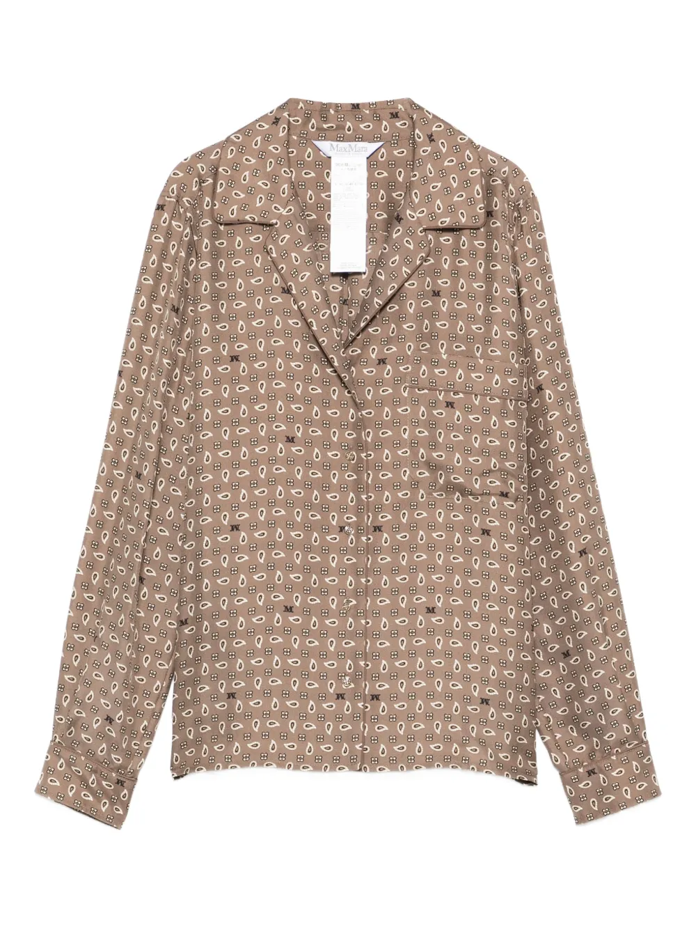 Max Mara buttoned patterned top | Brown | Image 1