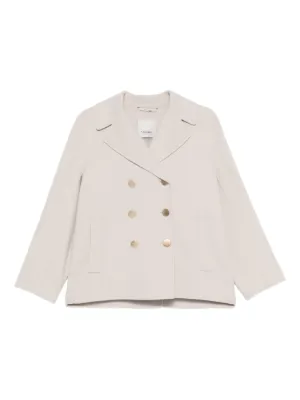【極美品】Max Mara Studio ダブルジャケット ホワイト サイズ42 Max Mara ダブルジャケット | ホワイト | FARFETCH JP