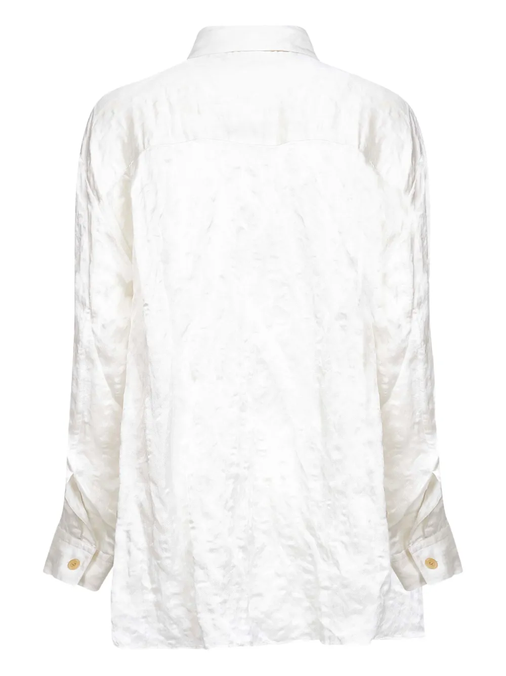 KHAITE button crinkled shirt - Wit