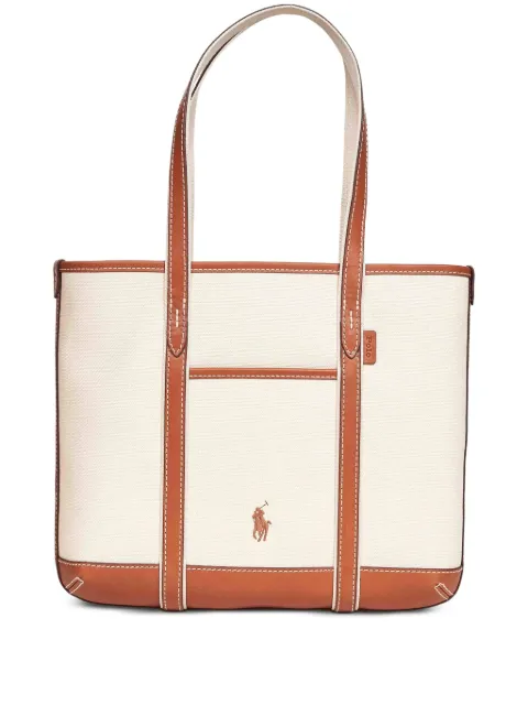 Polo Ralph Lauren embroidered-logo tote bag