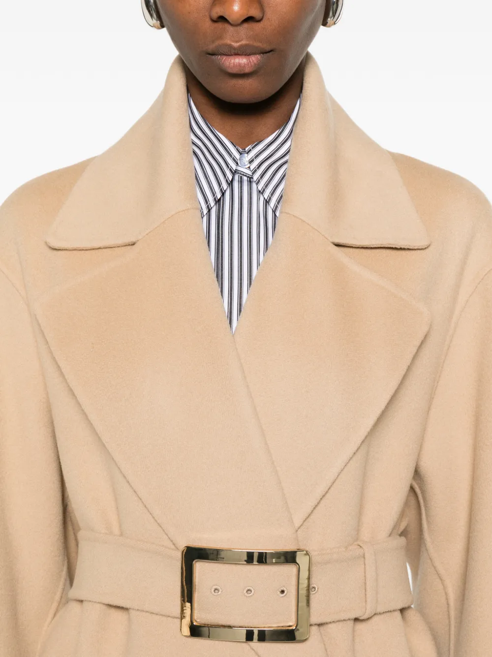 Sportmax Jas met ceintuur Beige