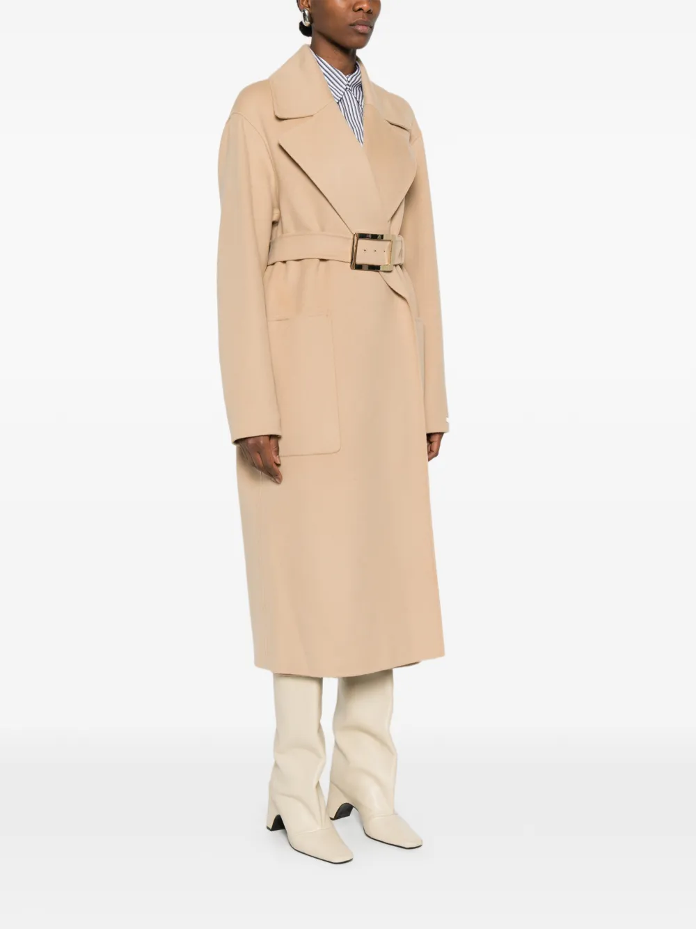  Sportmax Belted Coat - Neutrals 