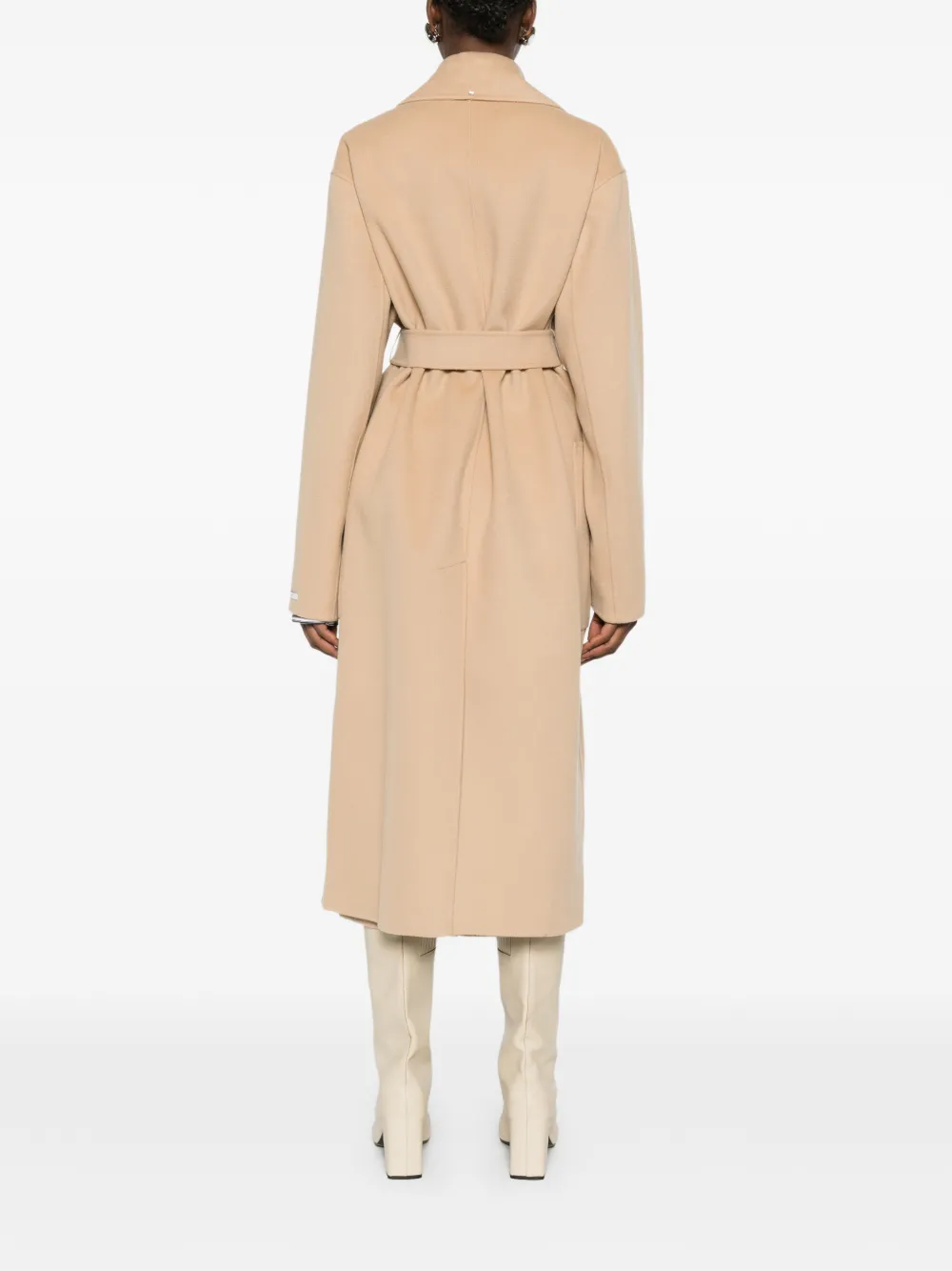 Sportmax Jas met ceintuur Beige