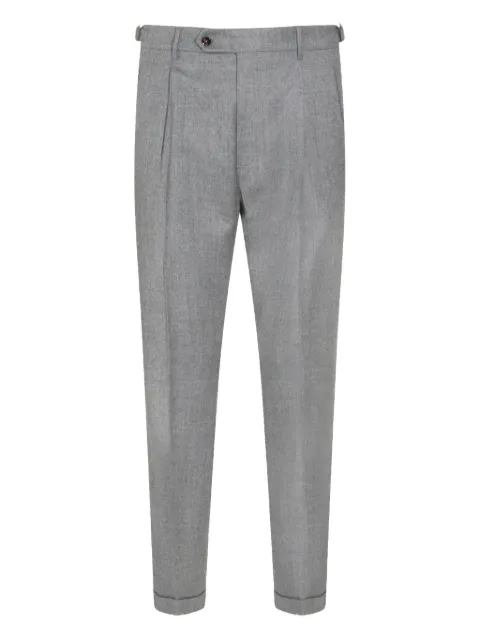 Berwich button-fastening pleated trousers