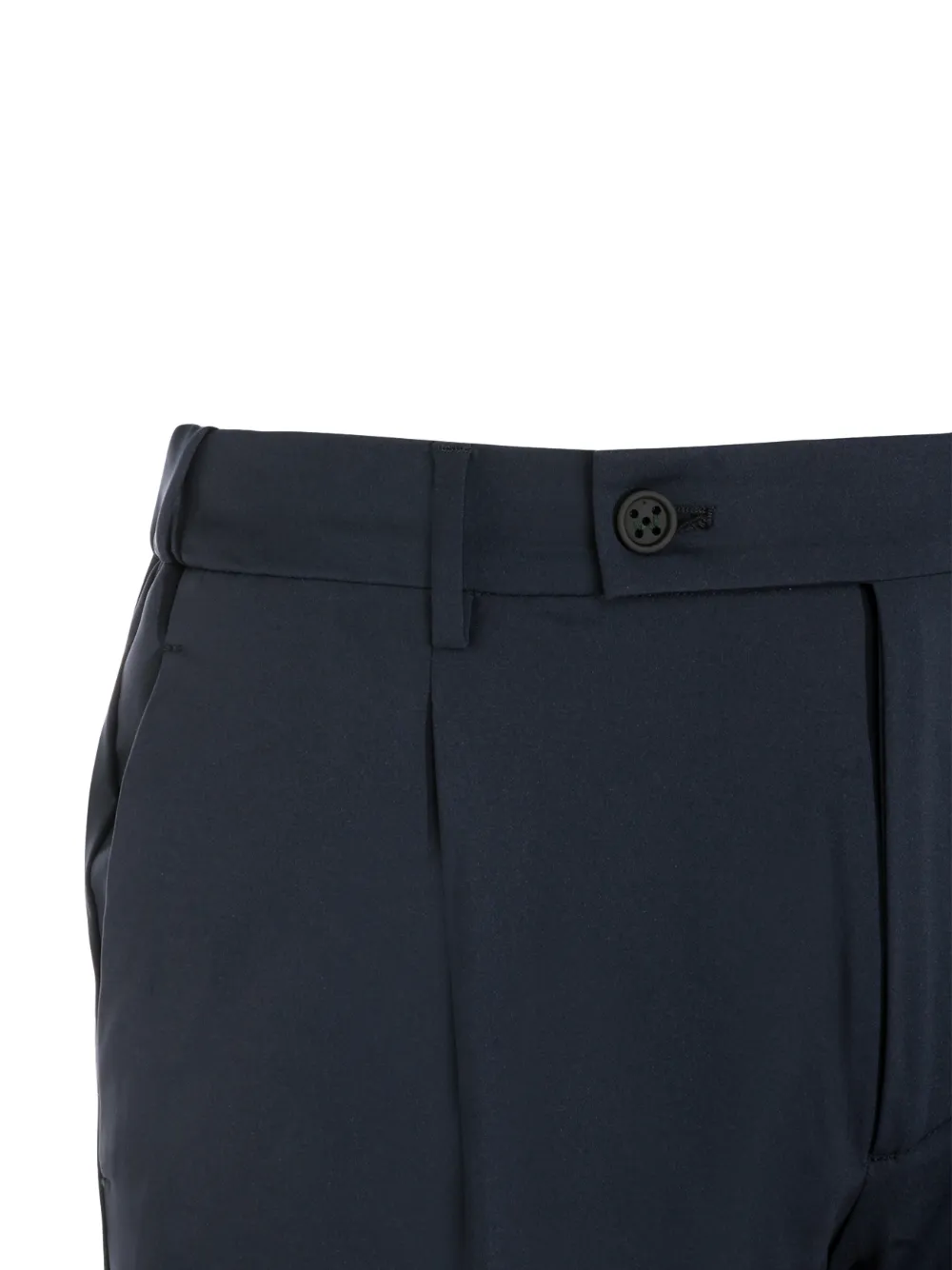 Berwich Plooibroek met knoopsluiting Blauw