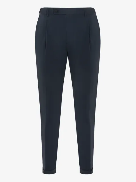 Berwich button-fastening pleated trousers