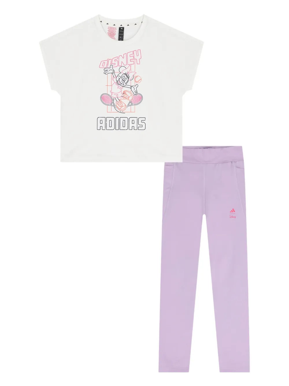 adidas Kids x Disney© Minnie Mouse logo leggings set - Bianco