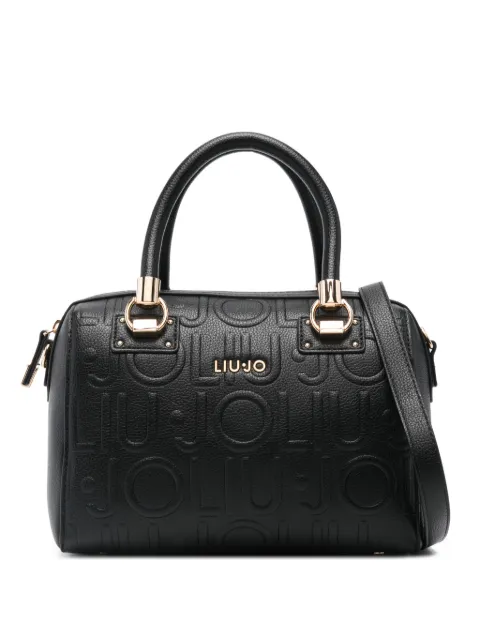 LIU JO small logo-embossing top-handles tote bag