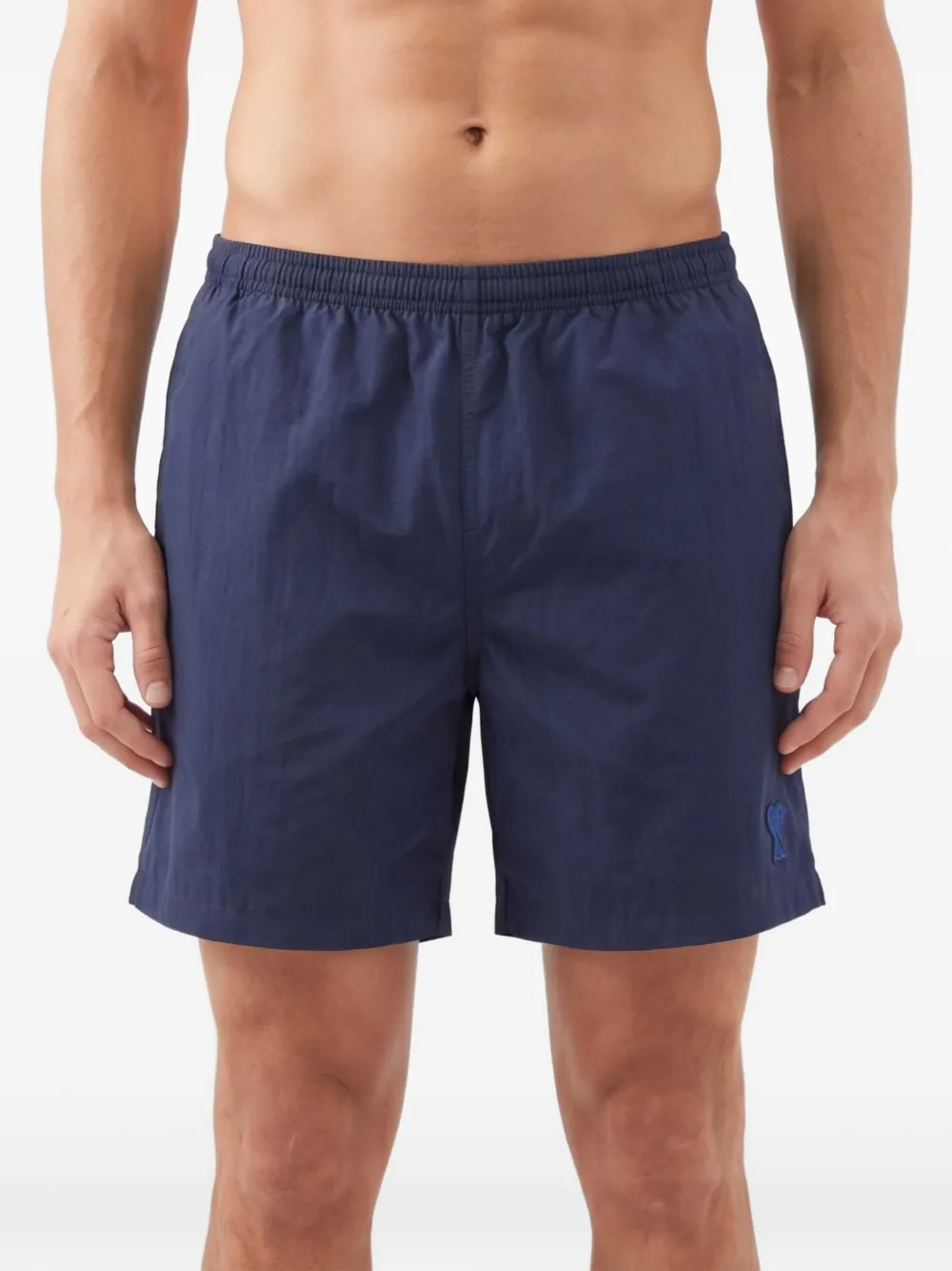 AMI Paris Effen zwembroek met logo Blauw