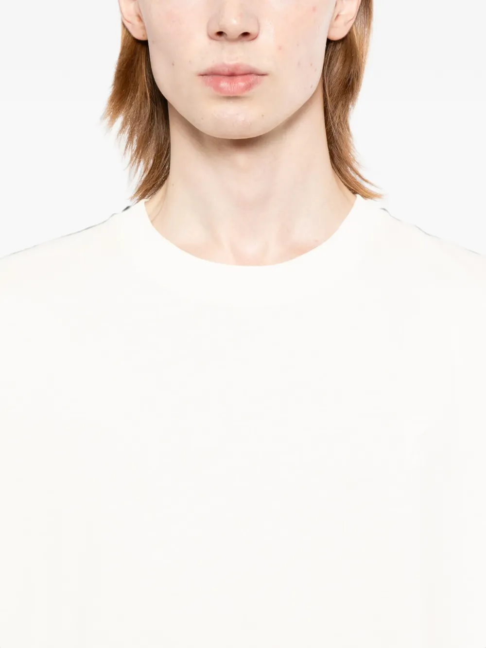 AMI Paris T-shirt met logo Beige
