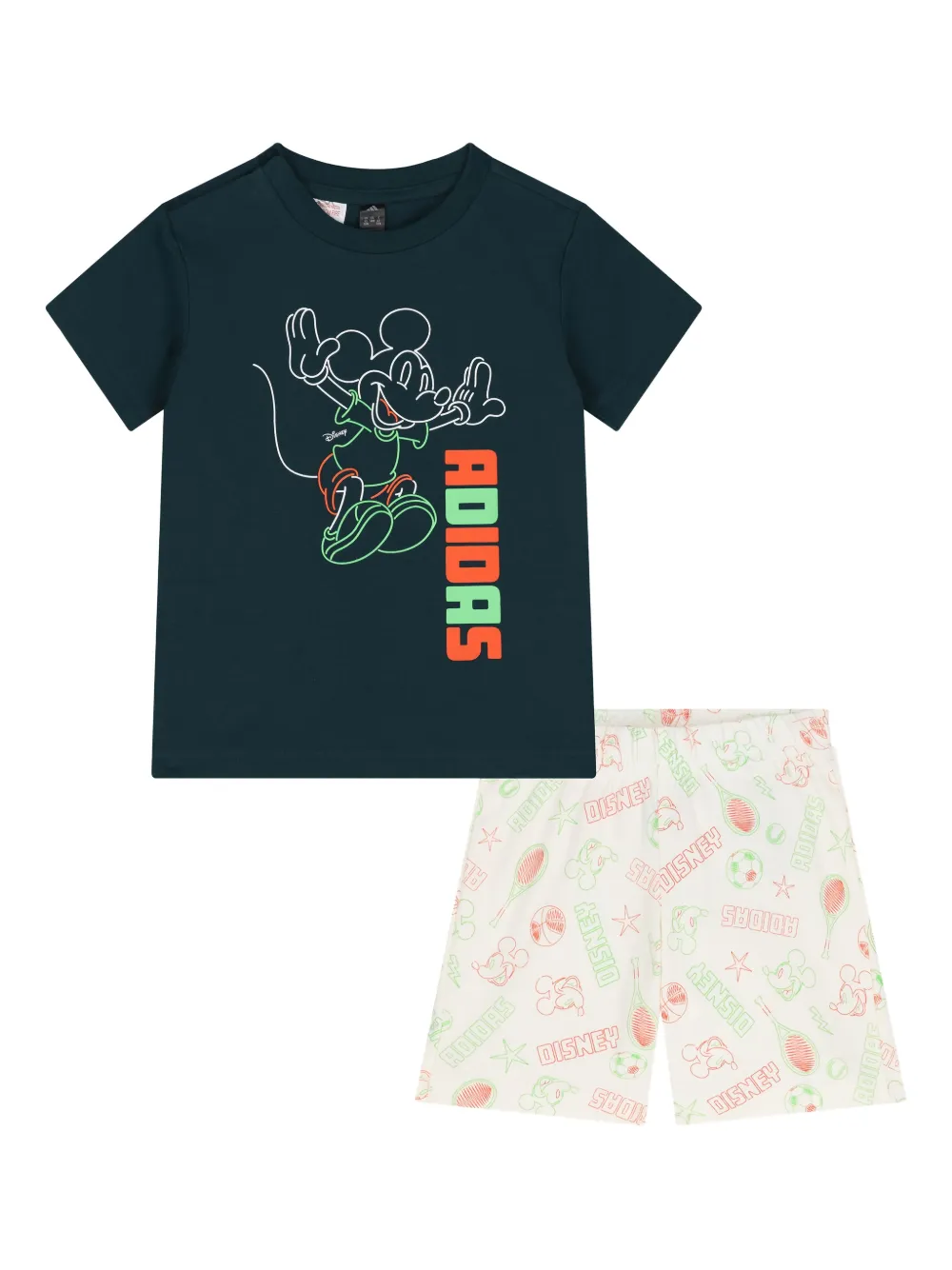 Adidas Originals Babies' X Disney© Mickey Mouse Logo Shorts Set In Blue