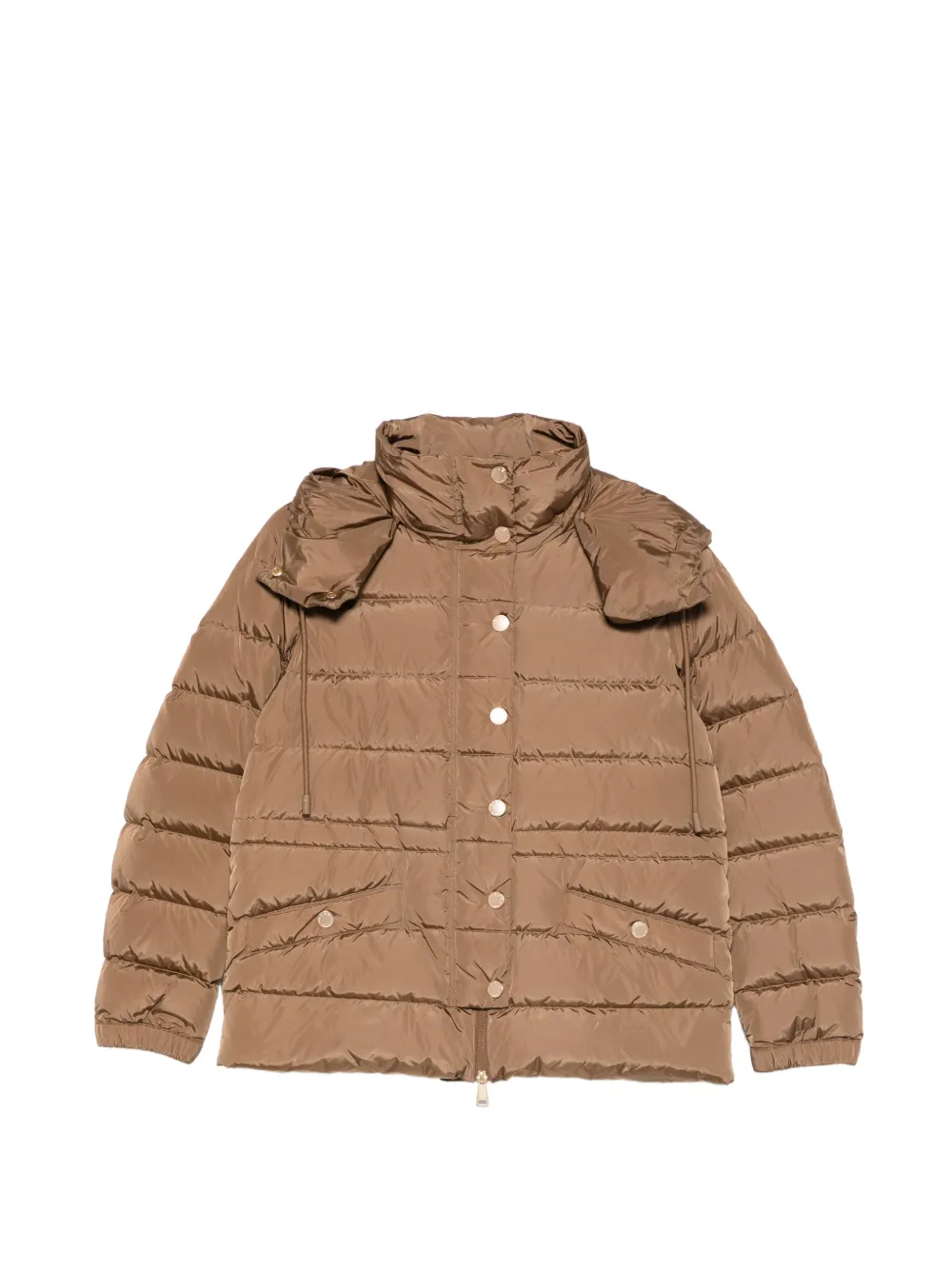 Weekend Max Mara button hooded jacket - Marrone