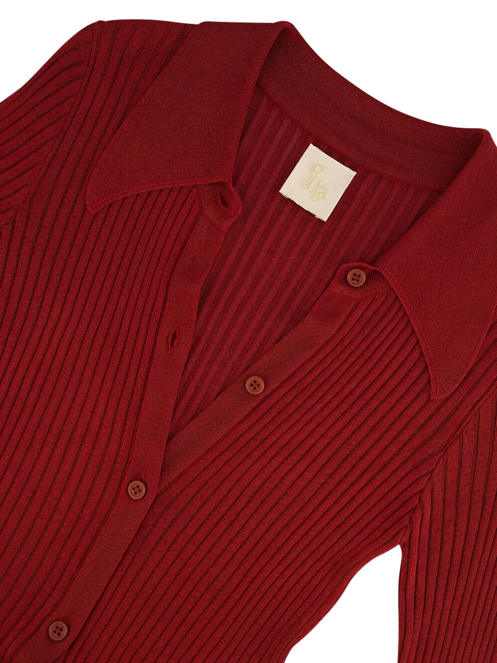  Paula Abito Midi A Righe - Rosso 