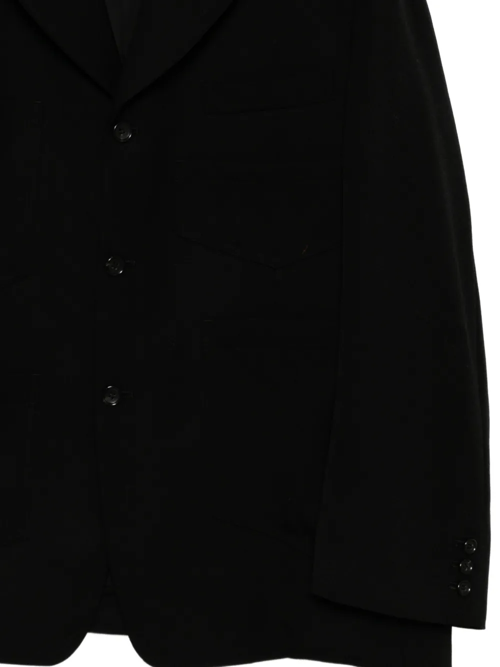 Black Comme Des Garçons Wool Gabardine Blazer In Black