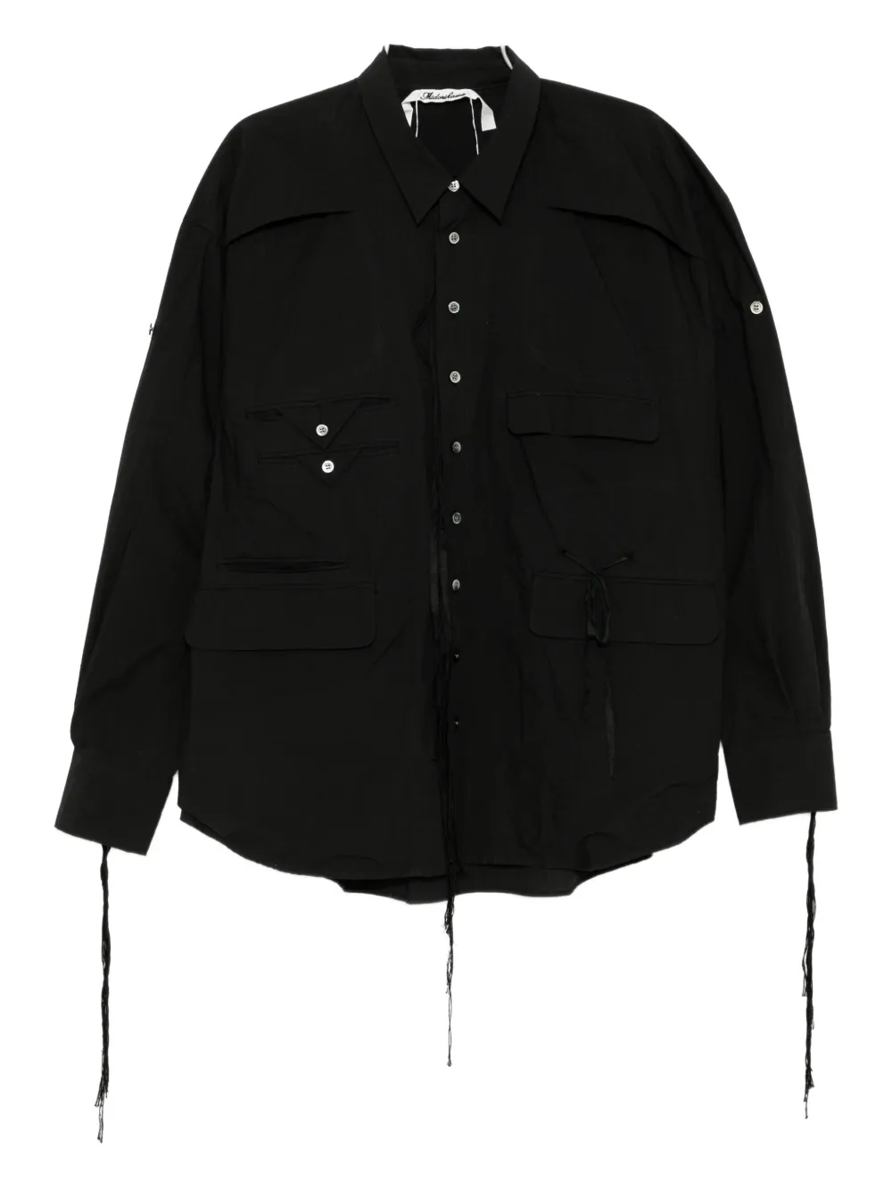 Midorikawa Strapped Shirt In Black