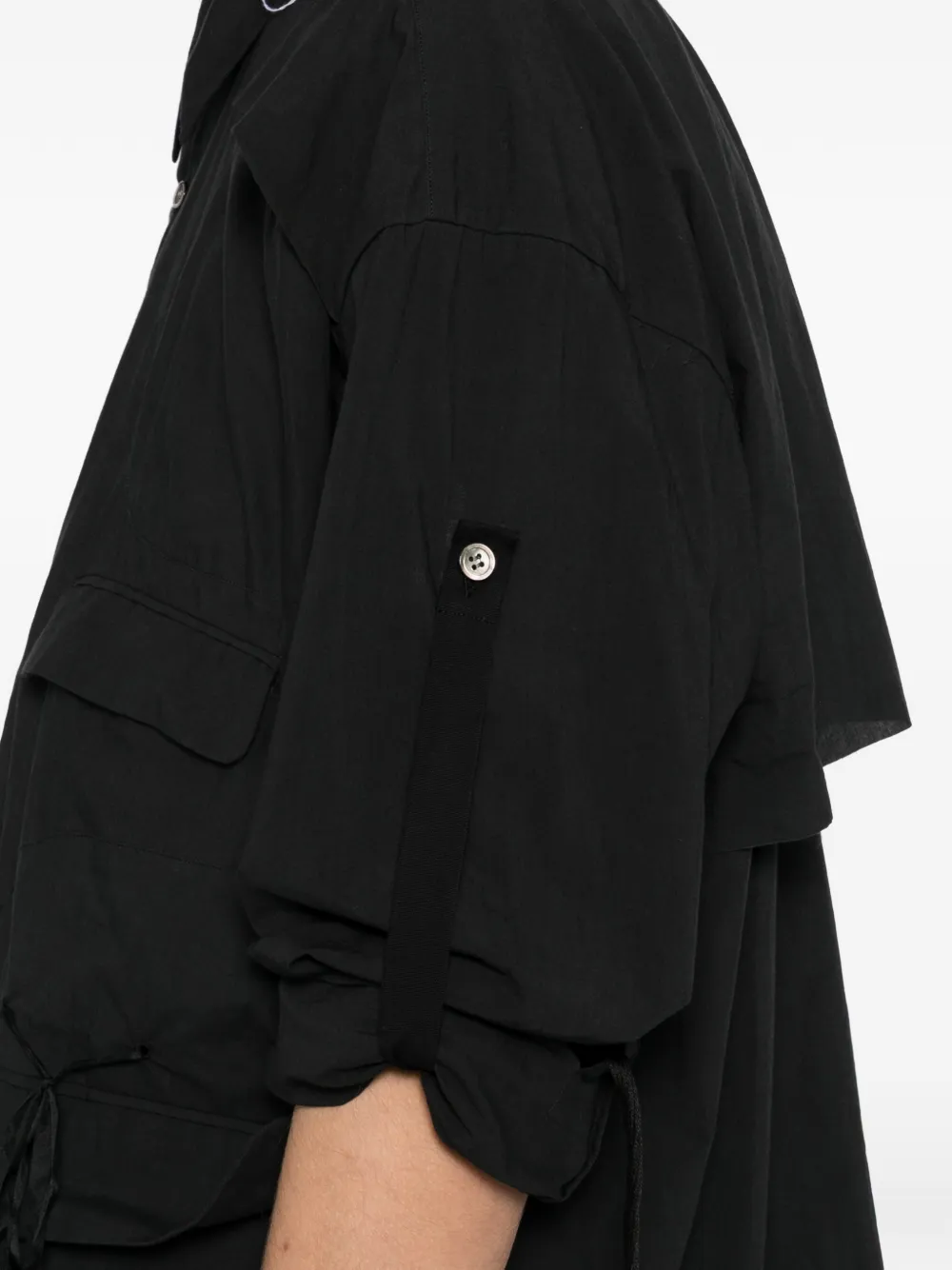 Midorikawa Strapped Shirt In Black