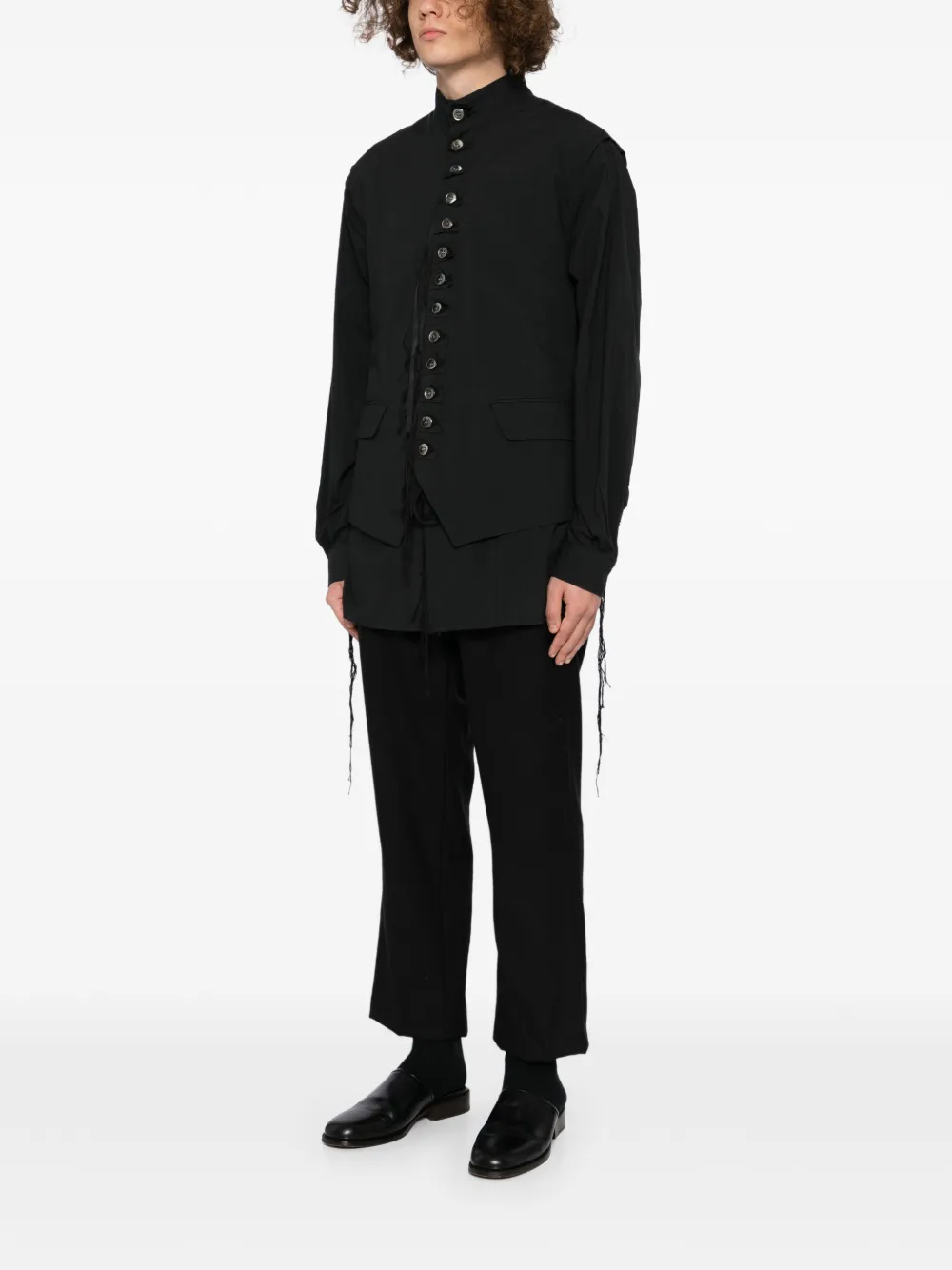  Midorikawa Strapped Waistcoat - Black 