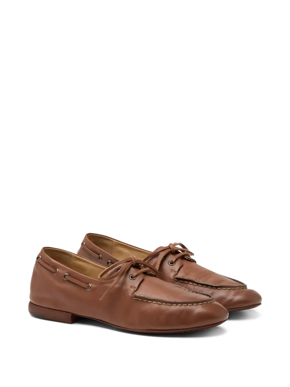 Mars&egrave;ll Mandolo lace-up stitching loafers - Bruin