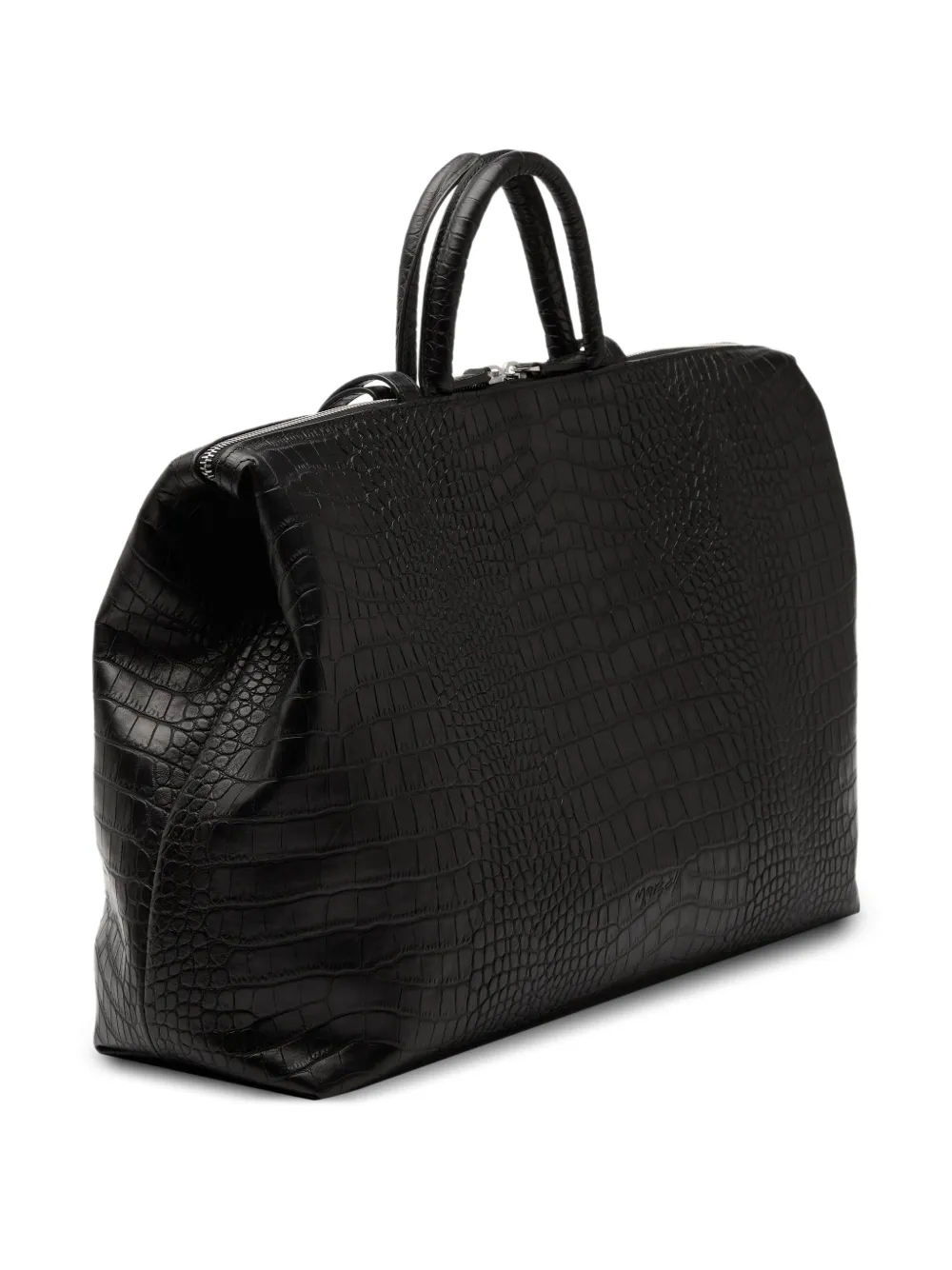 Mars&egrave;ll crocodile-effect tote bag - Zwart